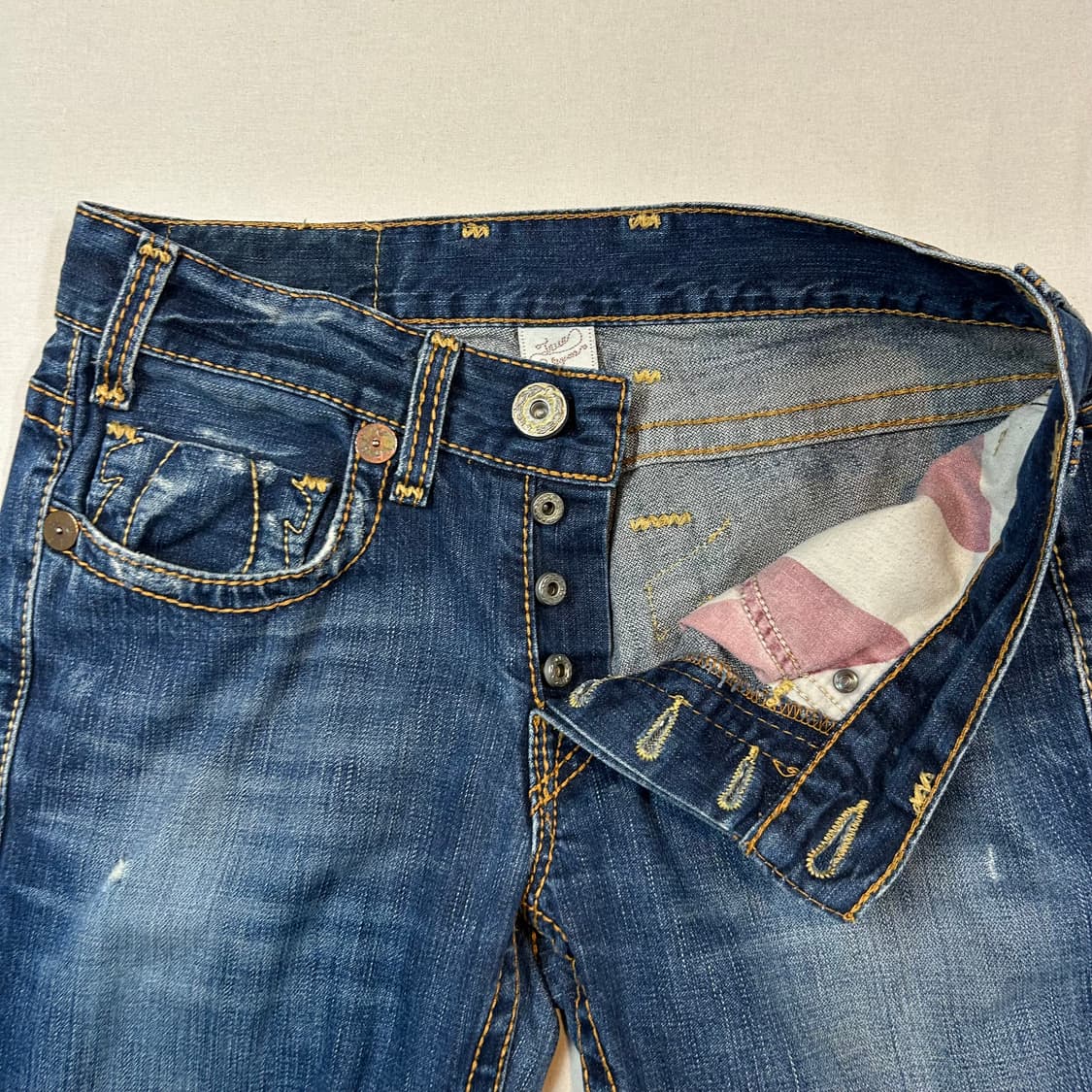 32inch) 트루릴리전 버튼플라이 스트레이트 데님 청바지 상품이미지9