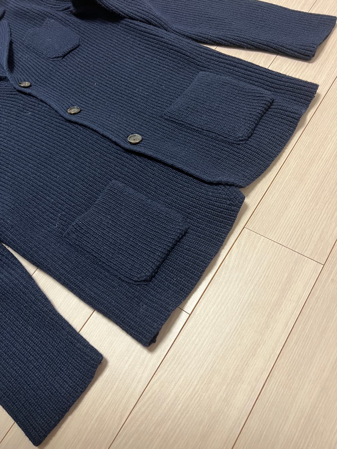 K516 울 니트 가디건 네이비 / L / 클래식 버튼 가디건  상품이미지4