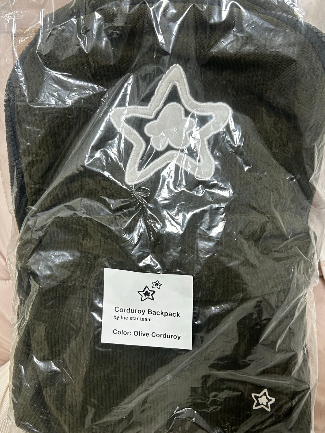 스타팀 starteam 코듀로이 올리브 백팩 양도합니다! 상품이미지3