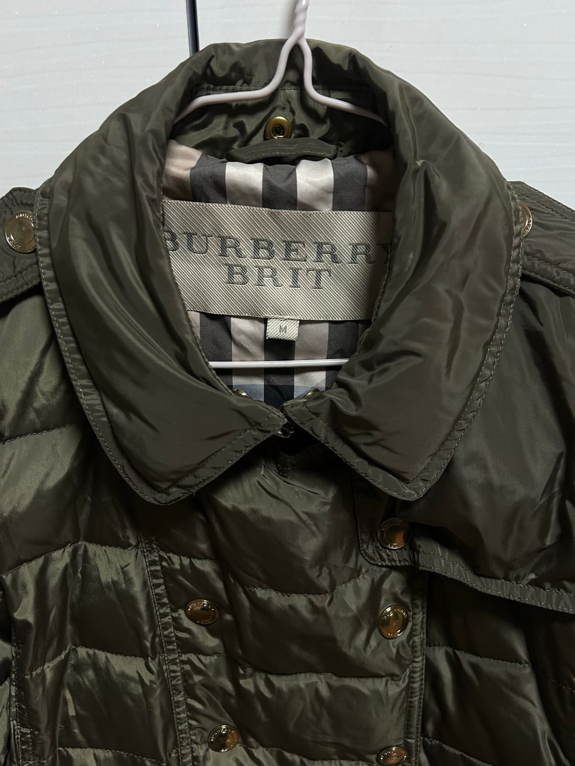 (정품) 버버리 브릿 카키 여성 패딩 코트 M 상품이미지2