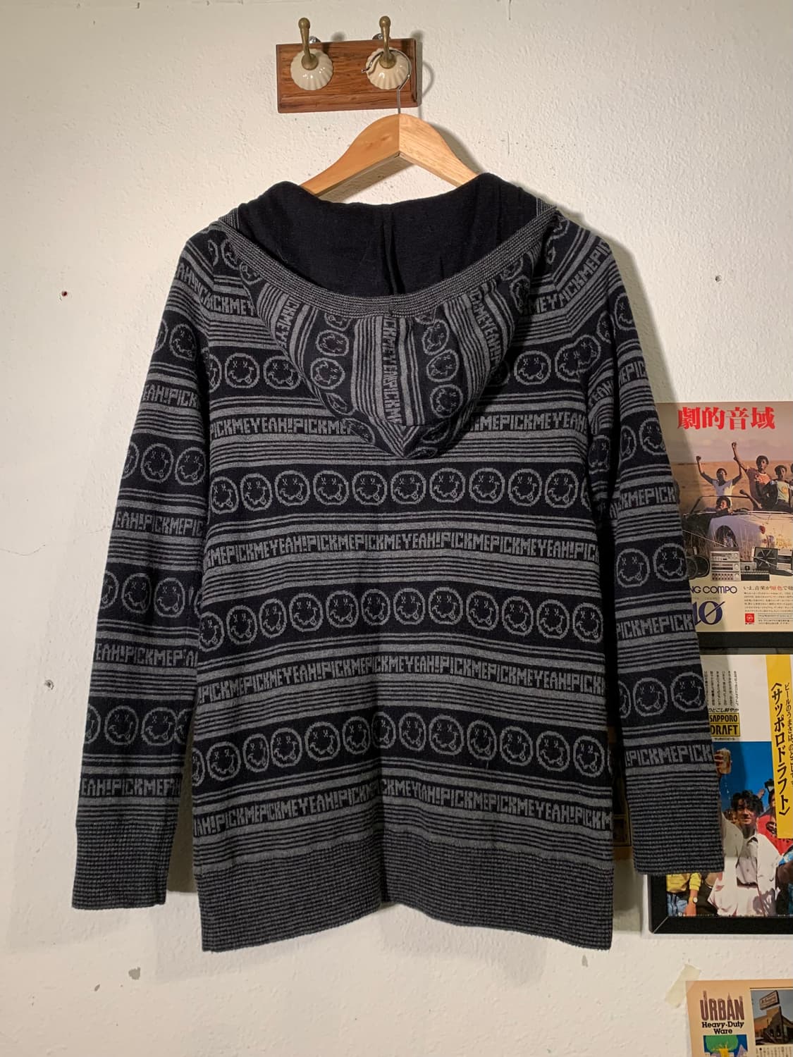 히스테릭글래머 너바나 커트코베인 픽미 스트라이프 후드티 상품이미지4