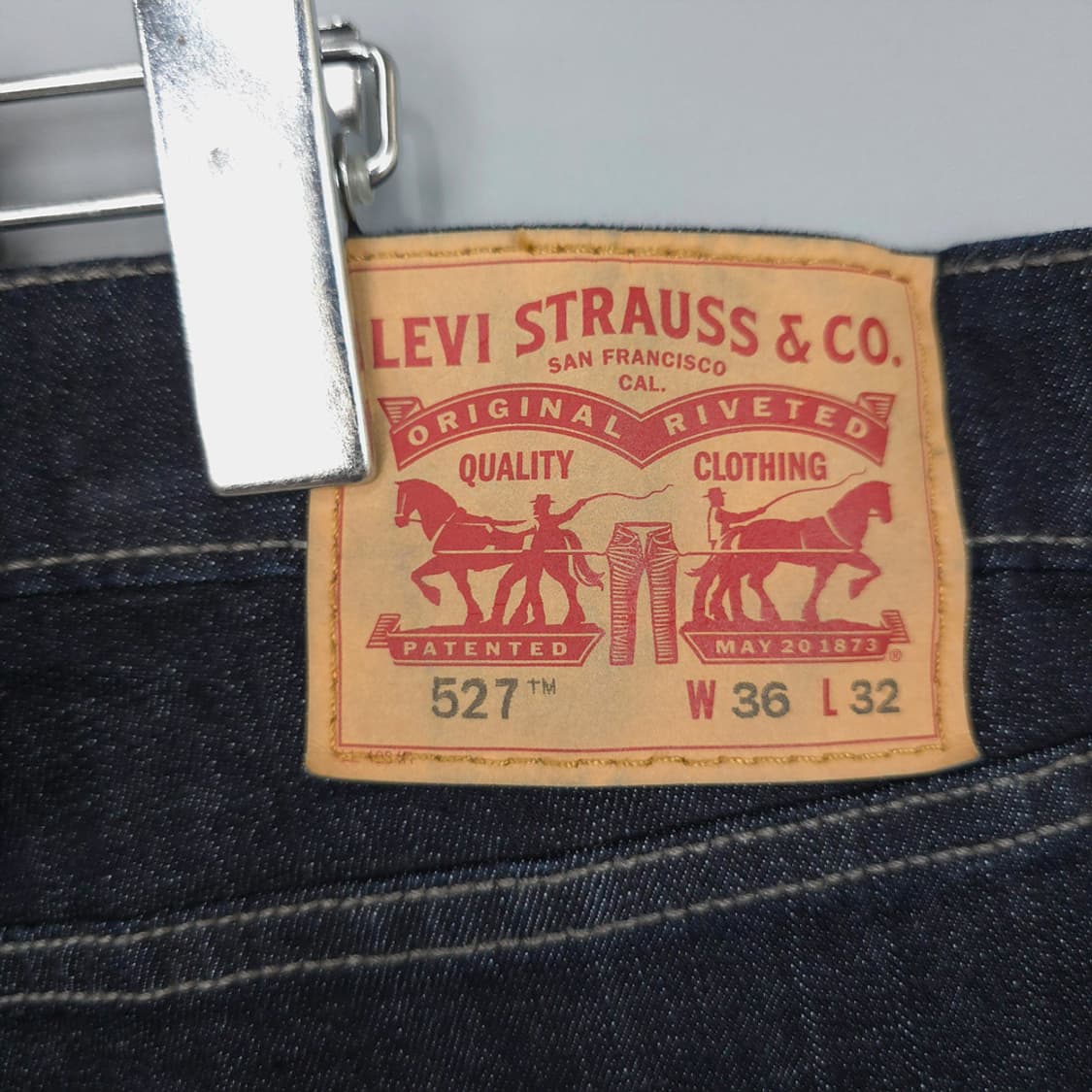 리바이스 Levis 527 데님 하프팬츠 생지 진청 36 상품이미지5