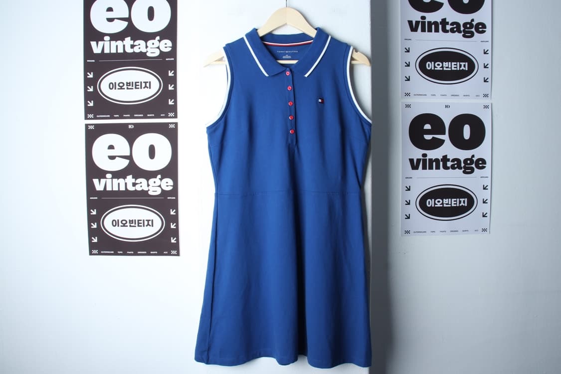 W(L-XL) 타미힐피거 반팔 카라 티셔츠 원피스 드레스-H32998 상품이미지2
