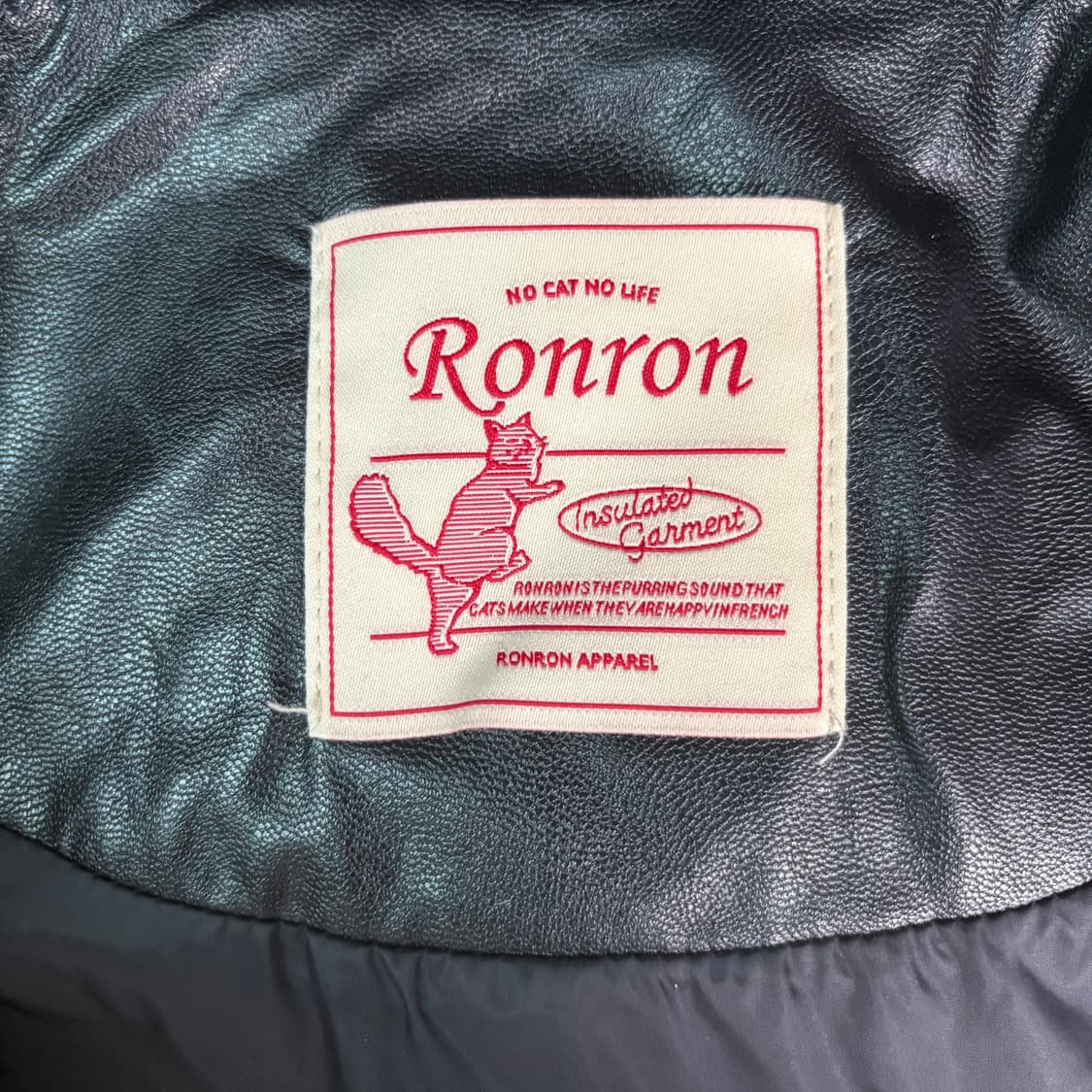 론론 레더 숏패딩 블랙 free 상품이미지4