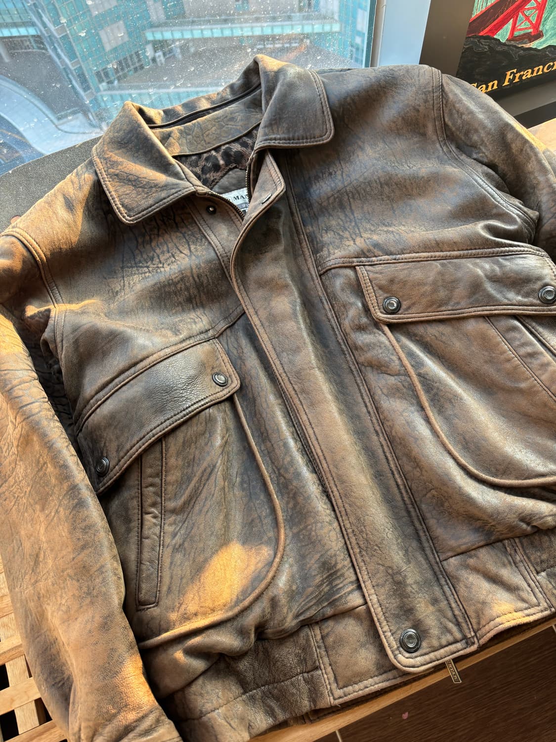 빈티지 램스킨 a-2 자켓 상품이미지2