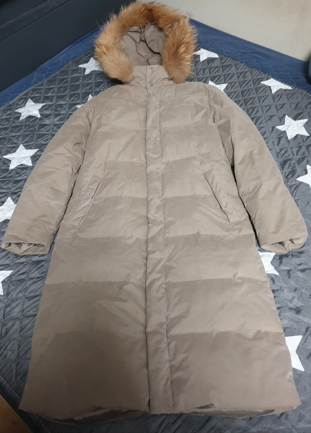 VOV 보브 라쿤퍼 덕다운 롱패딩 진한베이지색 (77) 상품이미지1