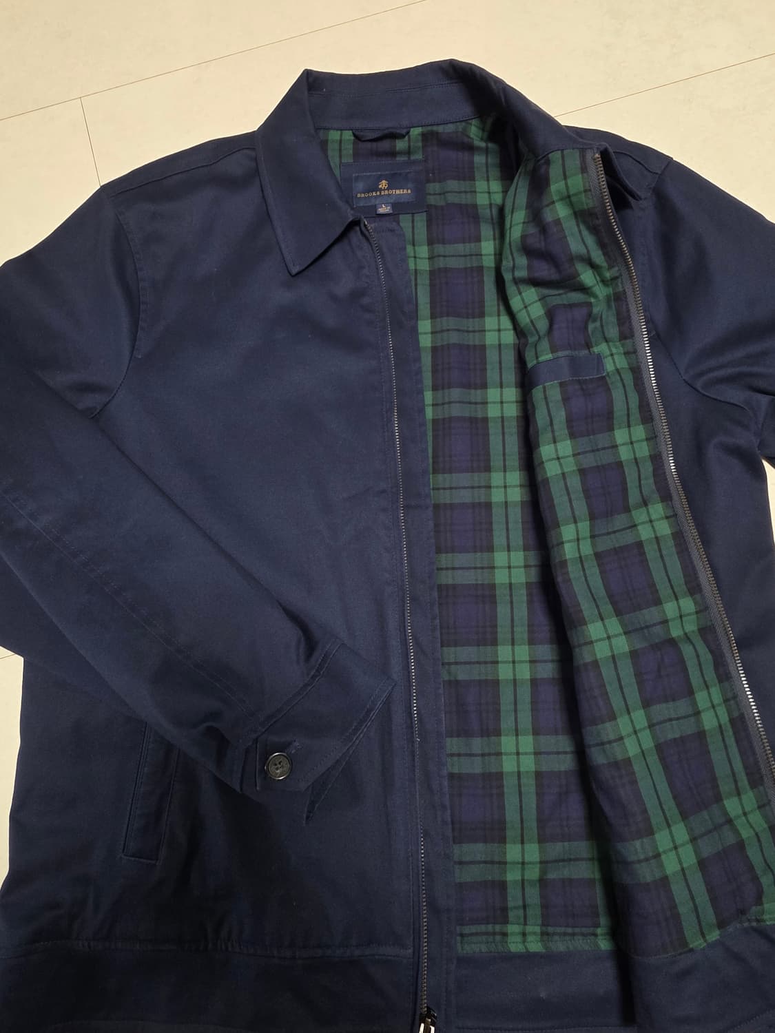 브룩스 브라더스 네이비 블루종 자켓 L 블루종 바라쿠다 바이스윙 해링턴 상품이미지5