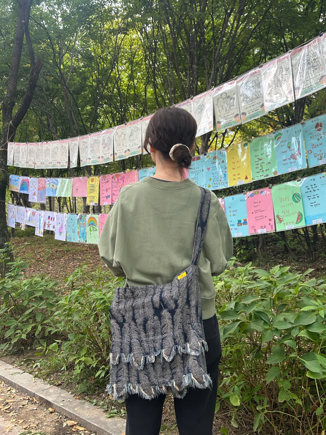 (착샷o) Kapital 캐피탈  12oz 페더 깃털 데님 숄더백 상품이미지4