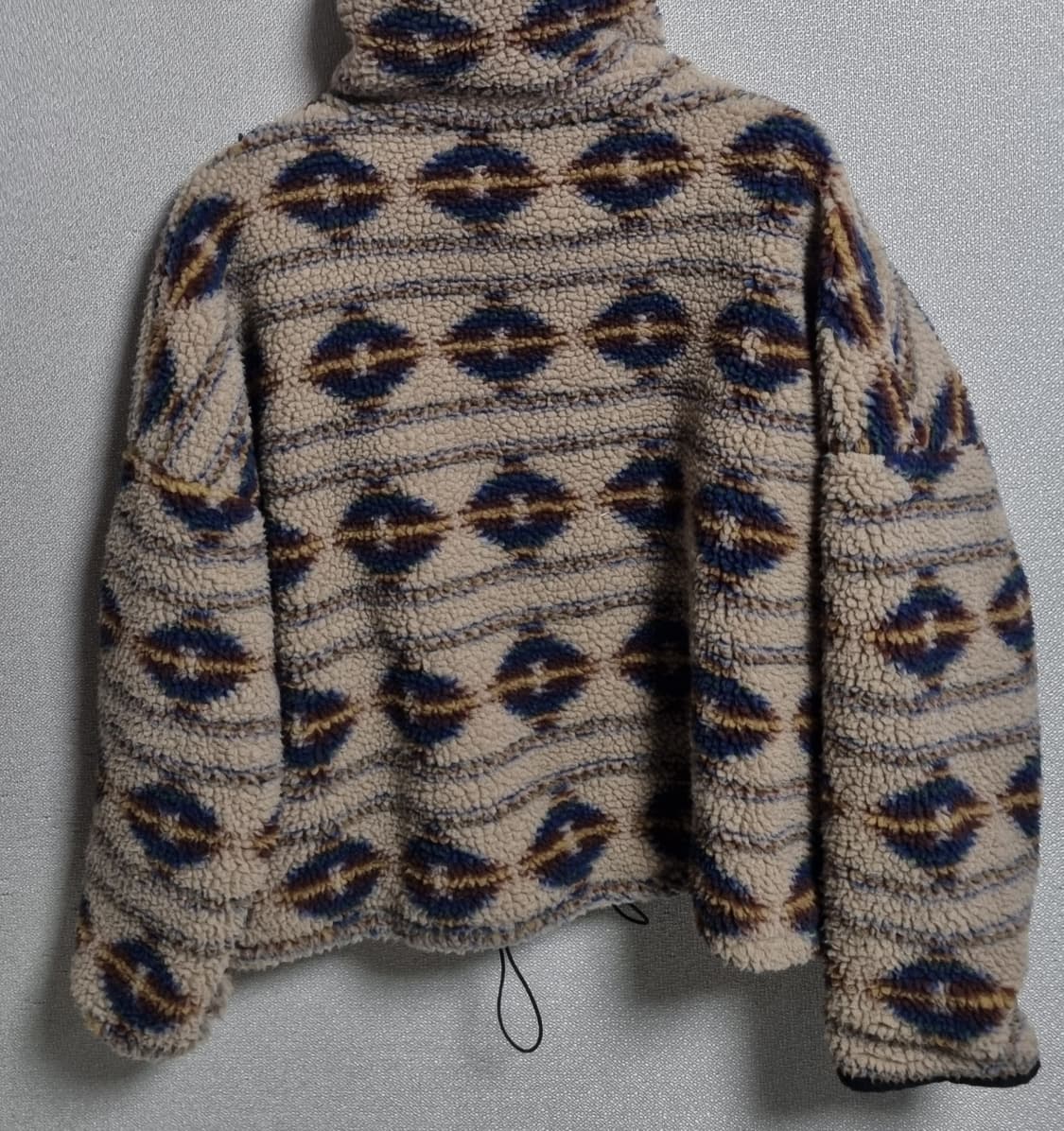 ~L (77) 앤드모어 패턴 반집업 후리스 맨투맨 상품이미지2