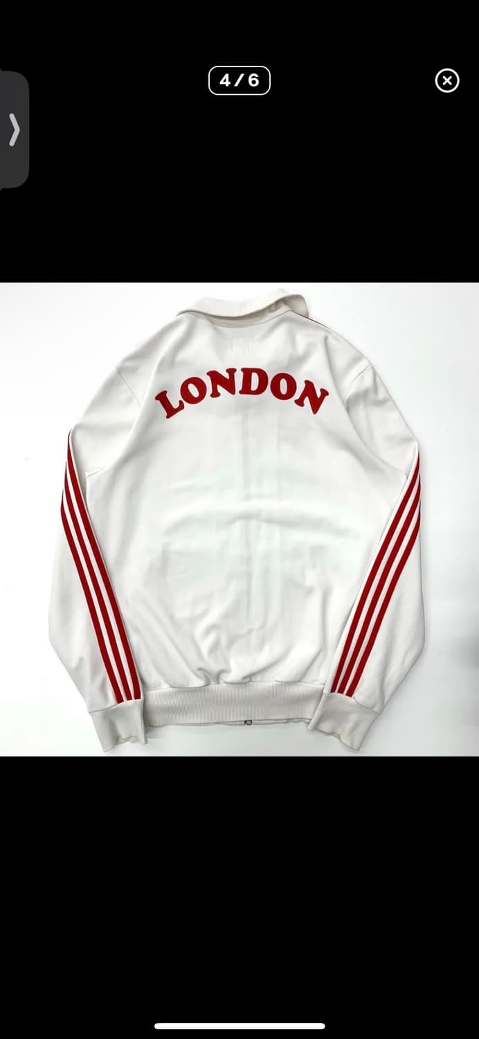 아디다스 런던 흰-빨 트랙탑 져지 상품이미지3