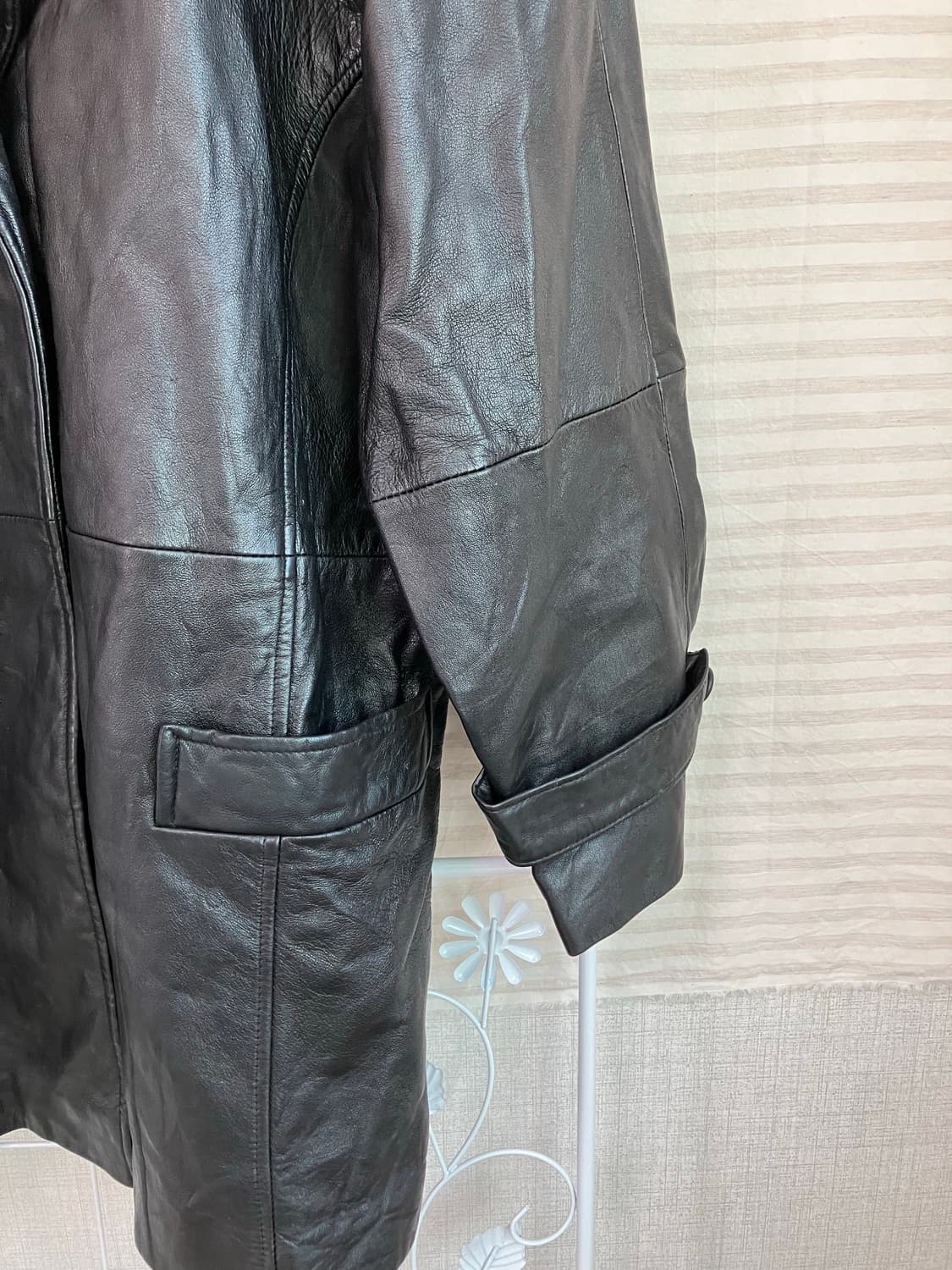 빈티지 블랙 레더 자켓 y2k 스트릿 갸루 펑키 일본빈티지516  fab 상품이미지4