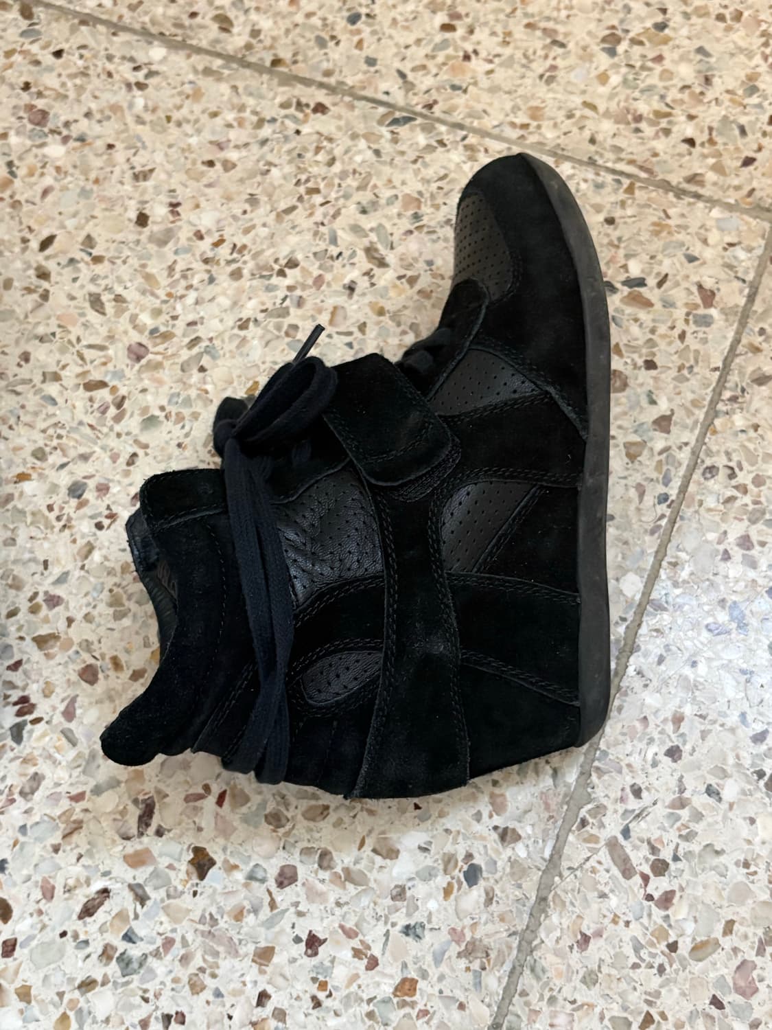 Ash 보위 웨지 스니커즈힐(36size) 스웨이드/레더 상품이미지5