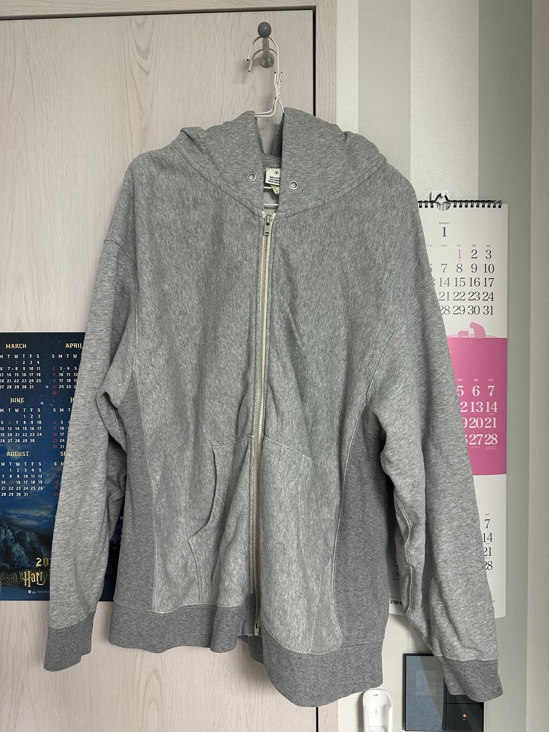 카키스 헤더 그레이 풀집업 L 사이즈 상품이미지1