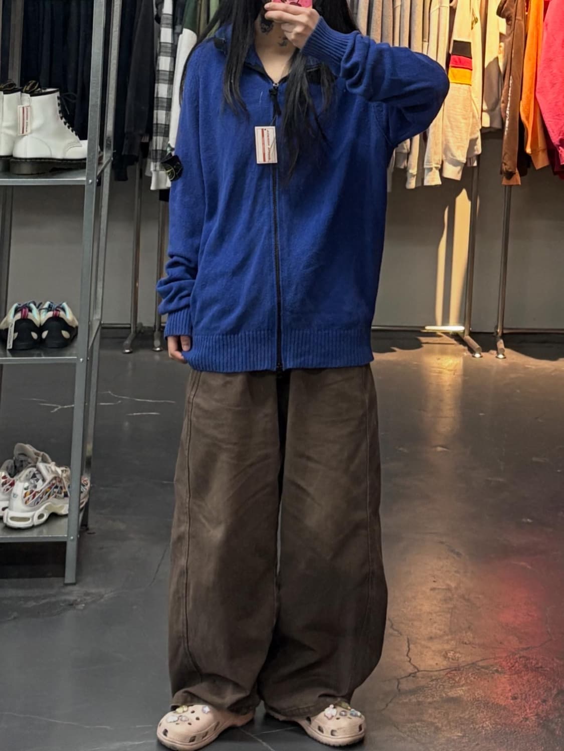 스톤아일랜드 나일론 후드 니트집업 A3376 상품이미지1