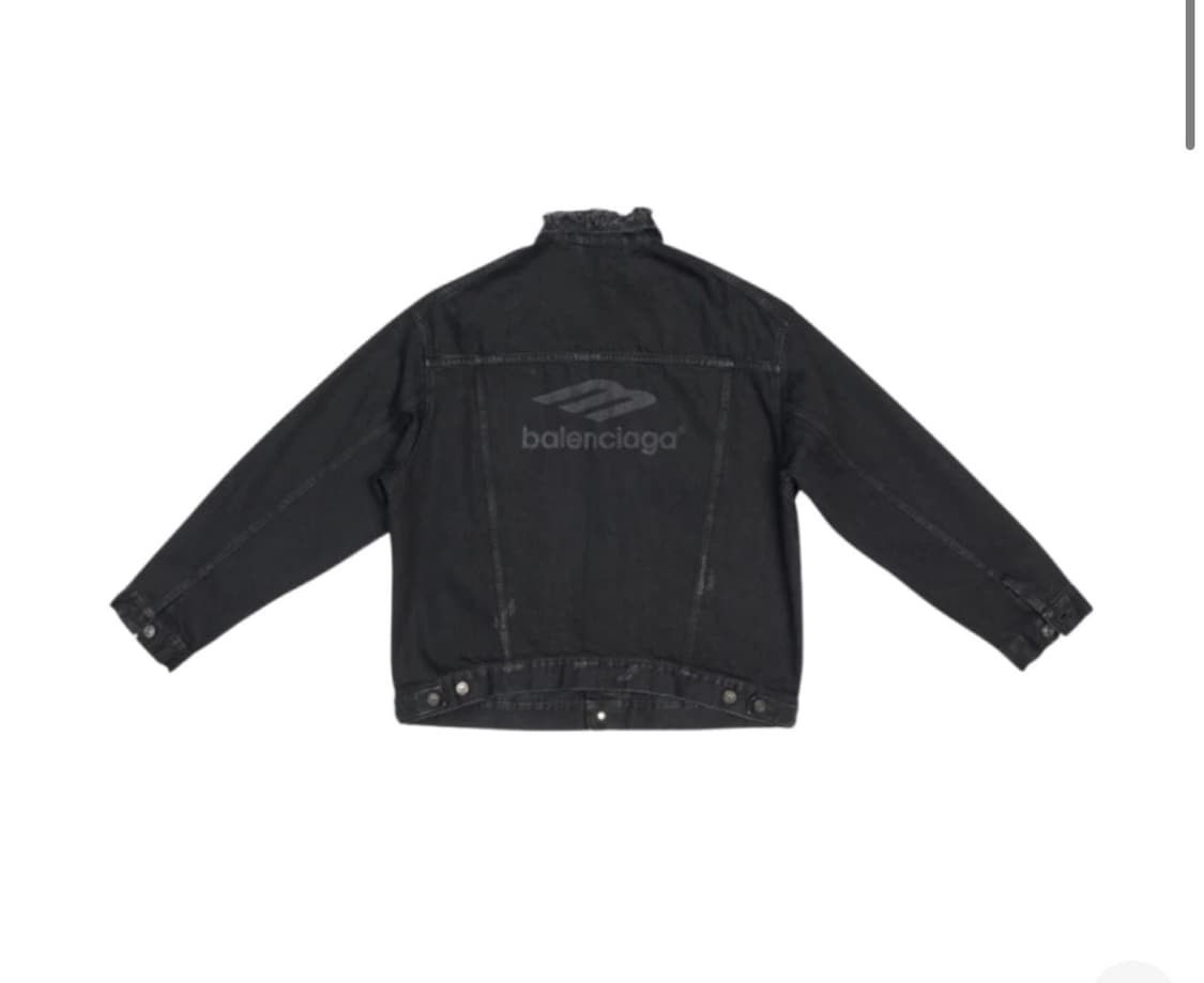 발렌시아가 3B 스포츠 아이콘 라지 핏 재패니스 데님 자켓 블랙 상품이미지1