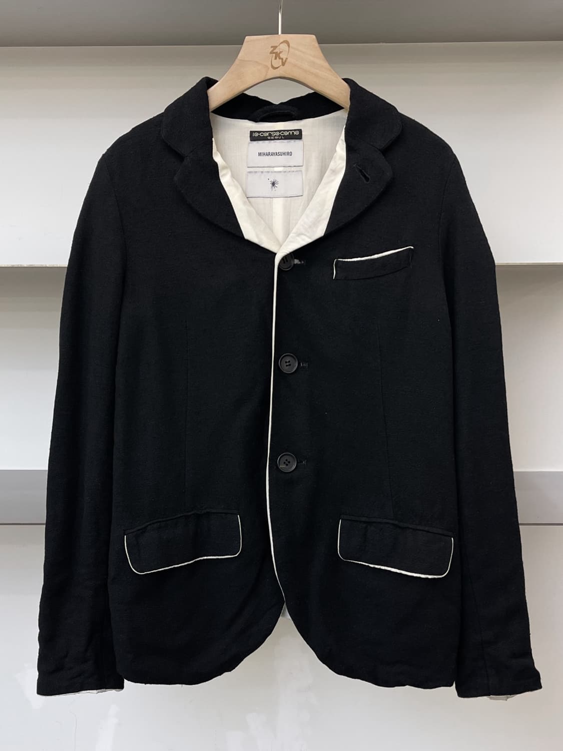 미하라 야스히로 11f/w /3B 실크 블레이저 자켓 상품이미지1
