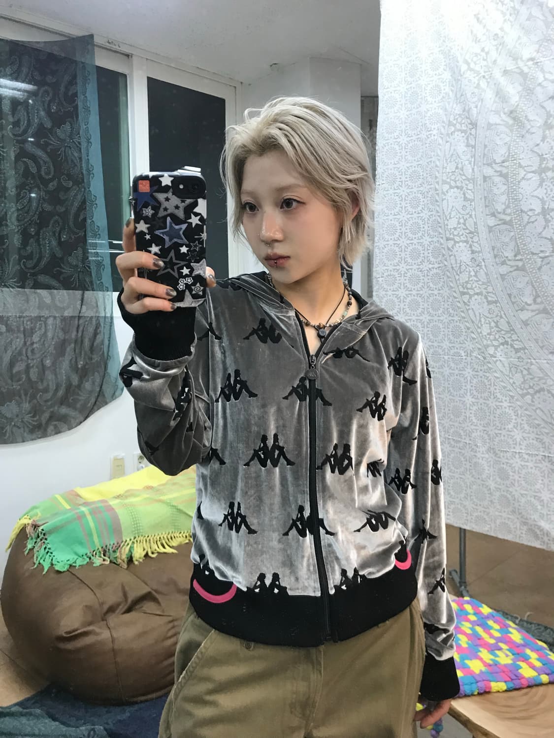 카파 여성 벨벳 후드집업  상품이미지1