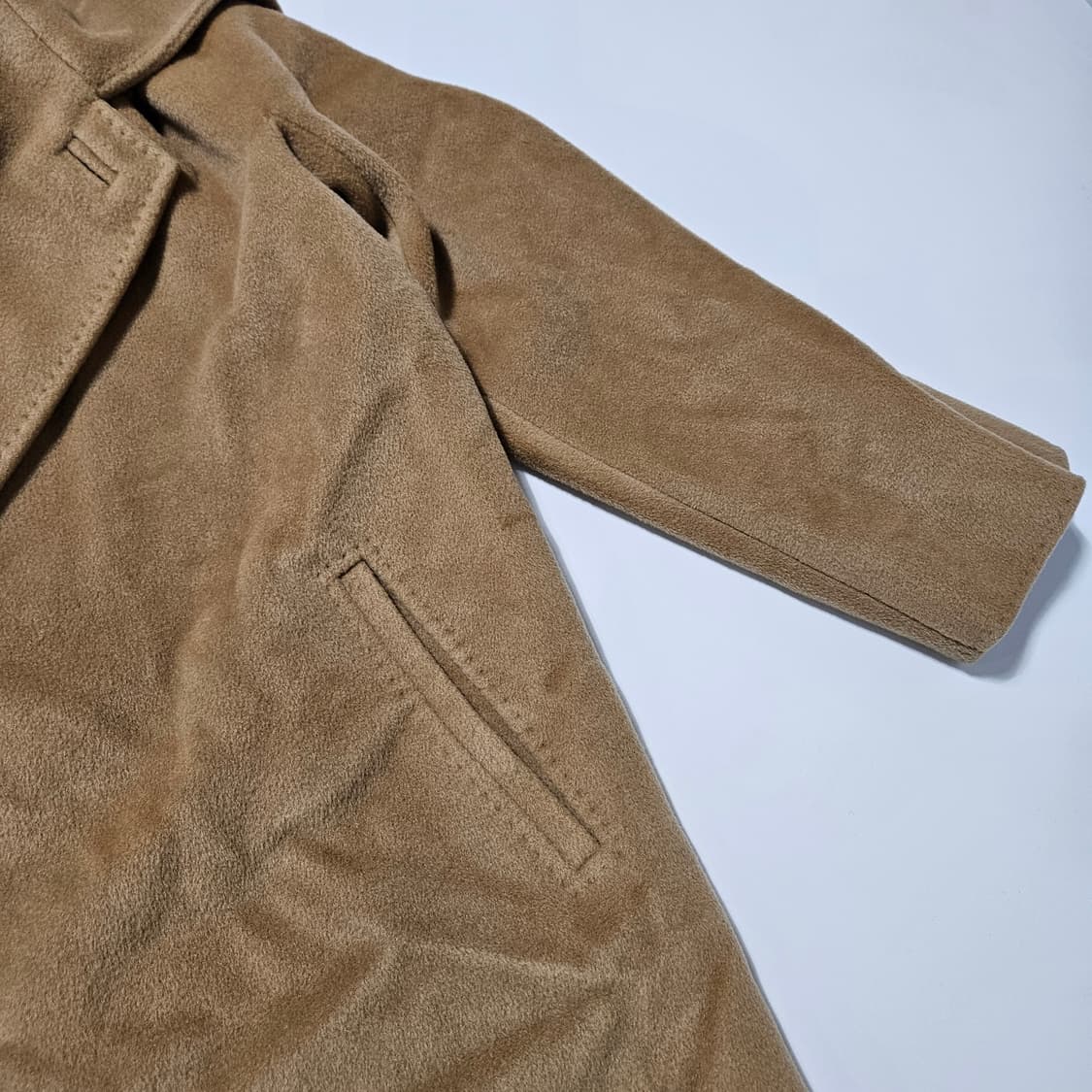 막스마라 원버튼 카멜 후드 코트[40] 상품이미지4