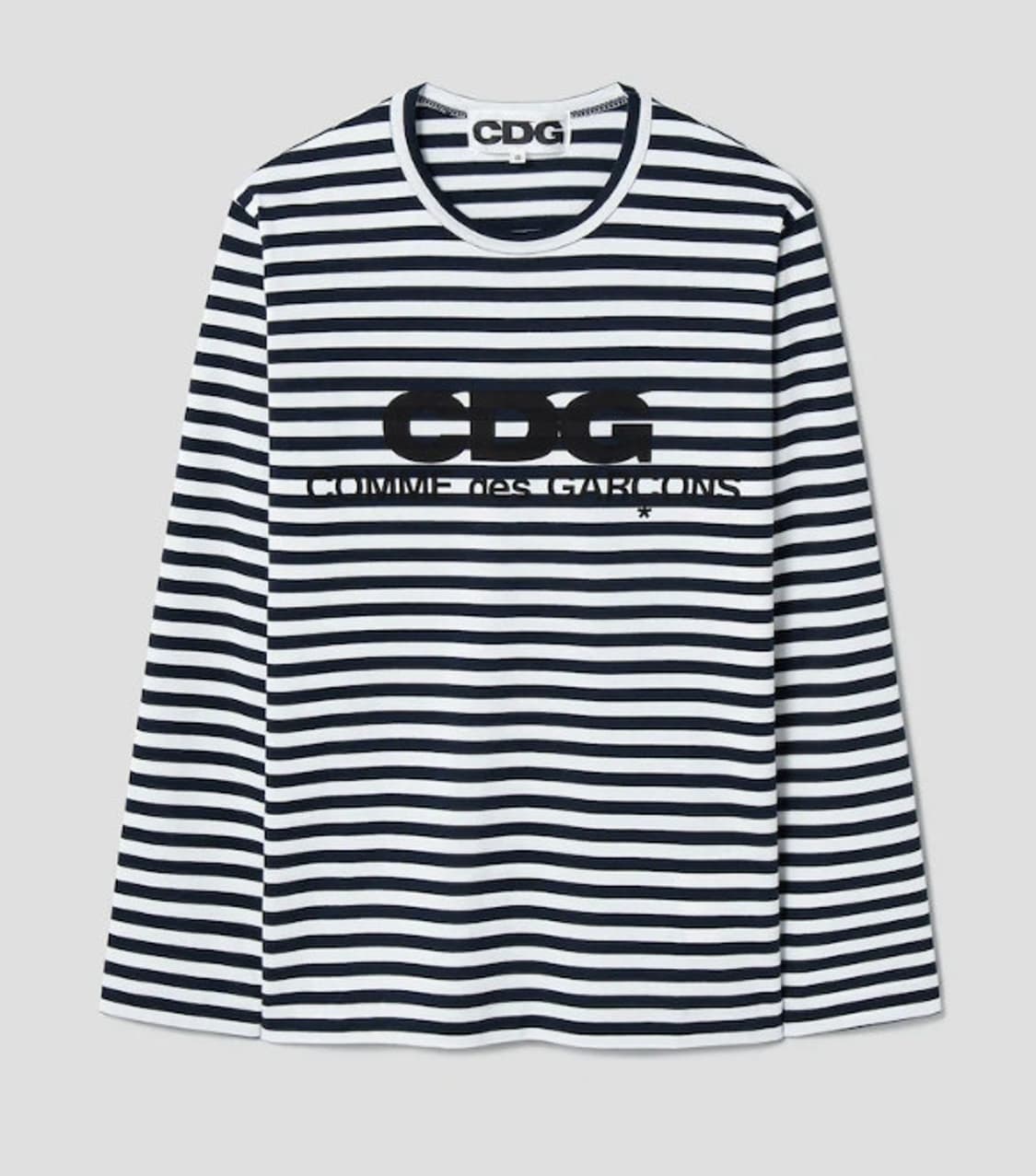 CDG 로고 스트라이프 롱슬리브 네이비 상품이미지1