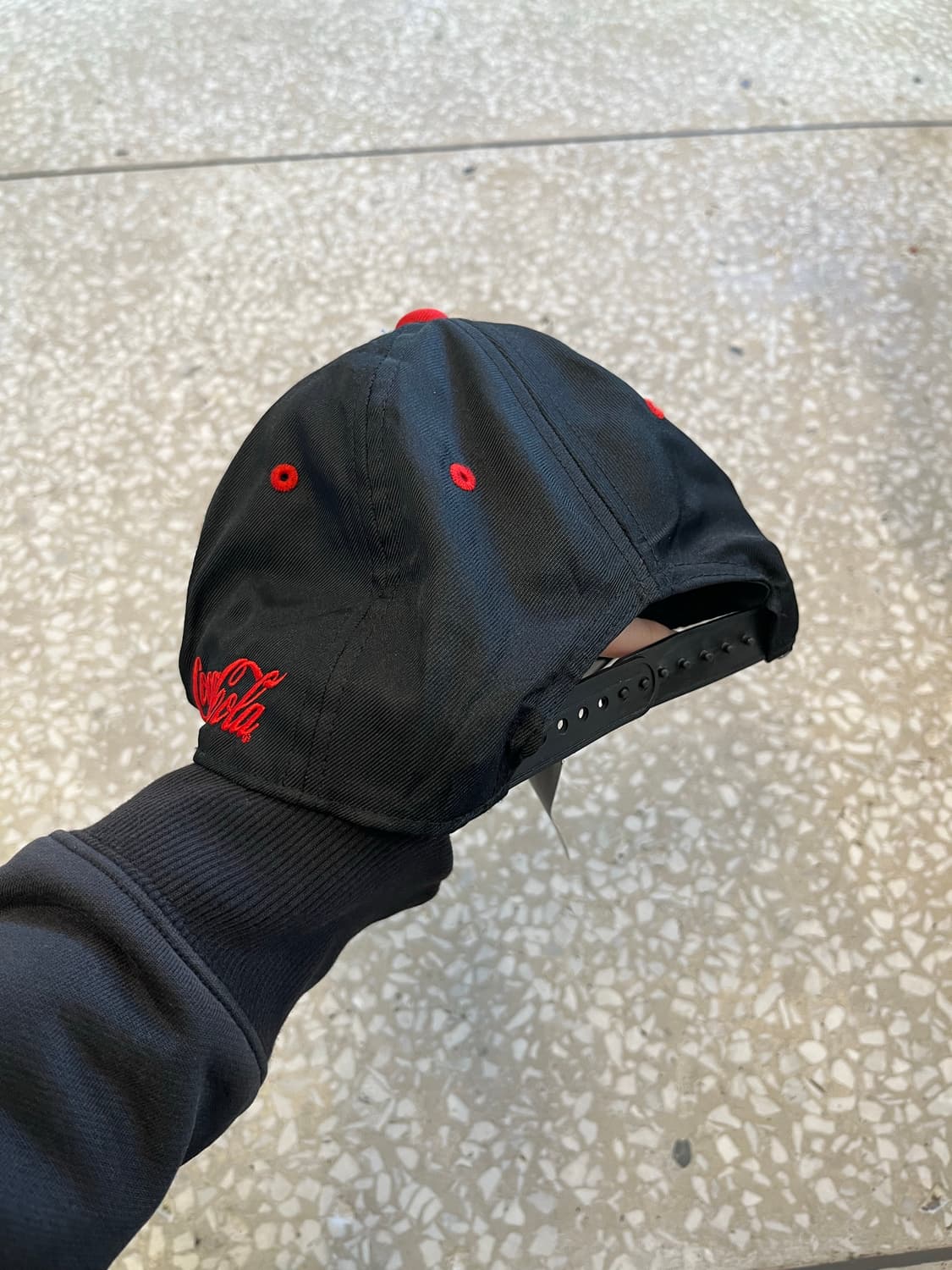 Vintage Black Red Emblem Baseball Cap 상품이미지3