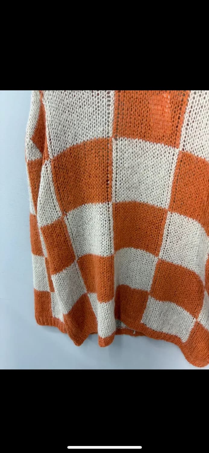 더오픈 프로덕트 체커보드 니트 H1960 상품이미지3