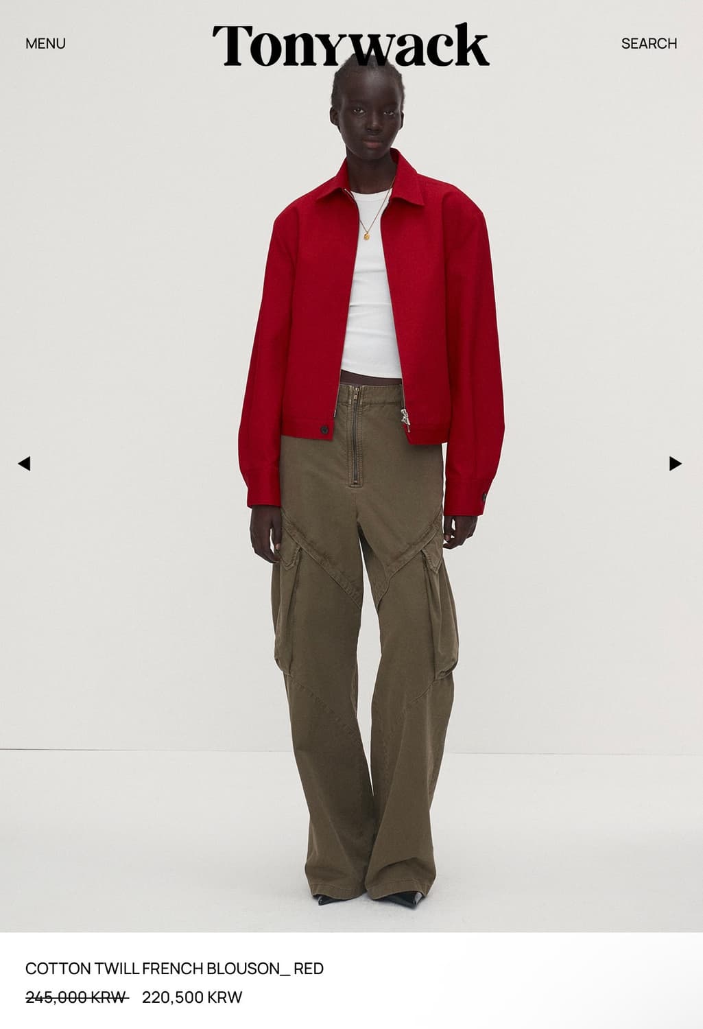 토니웩Tonywack 코튼 트윌 프렌치 블루종 자켓 S 정가 245,00 상품이미지1