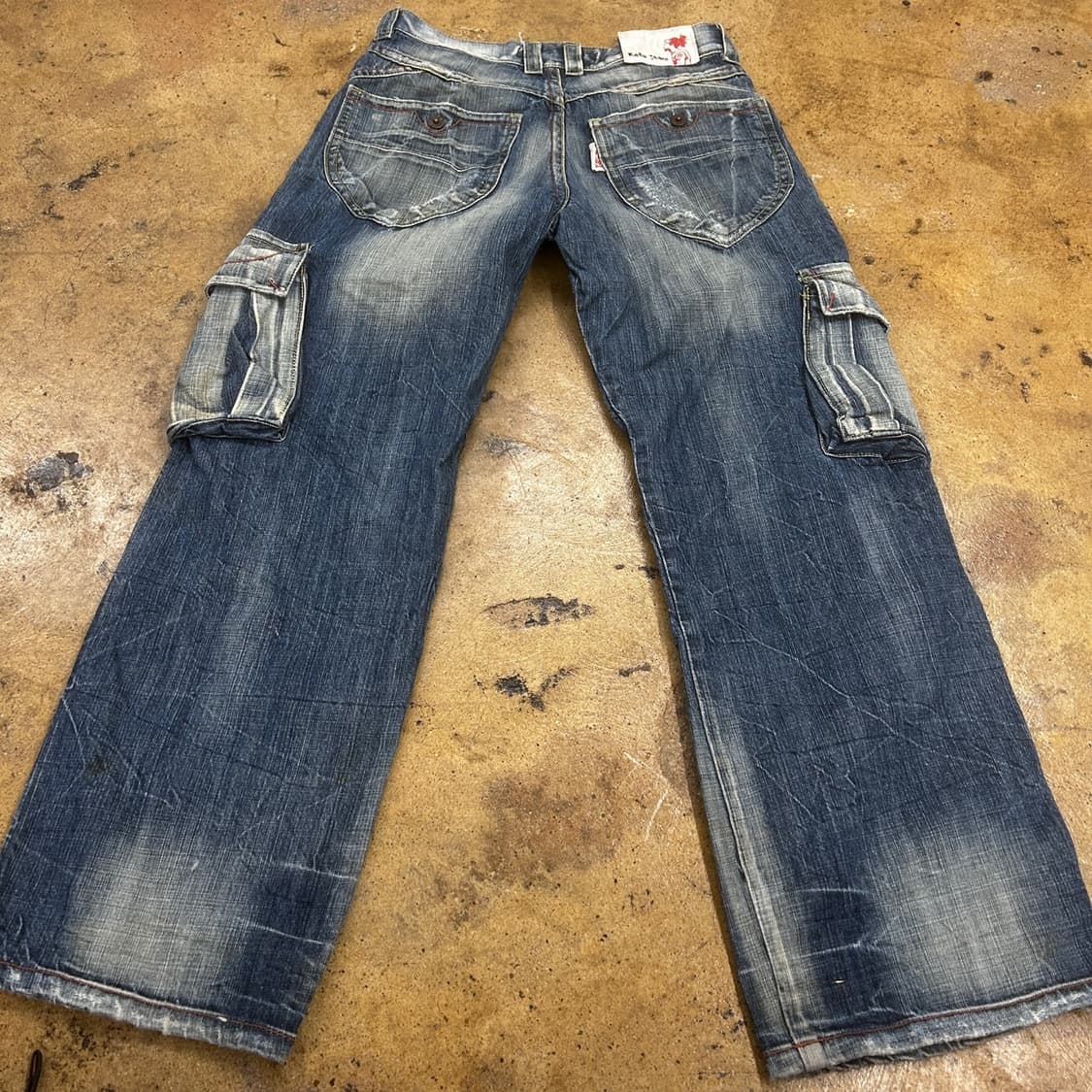 [정품] kello jeans 빈티지 워싱 카고 데님팬츠 상품이미지3