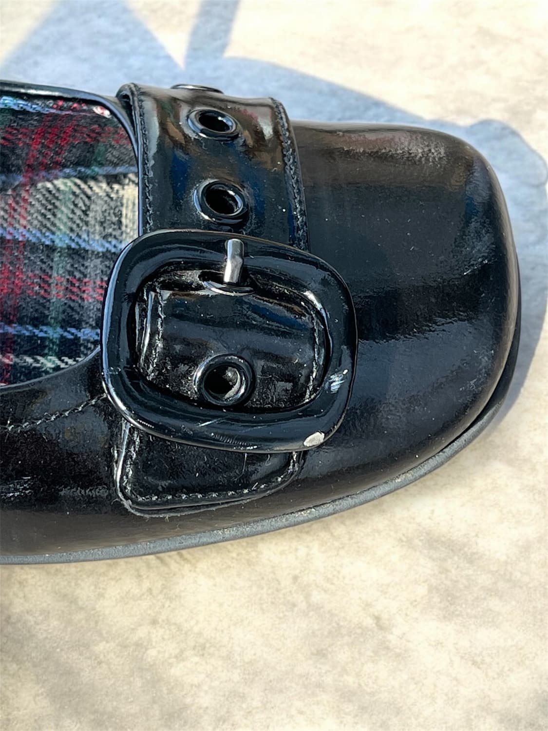 빈티지 캠퍼 벨트장식 에나멜 플랫슈즈 상품이미지5