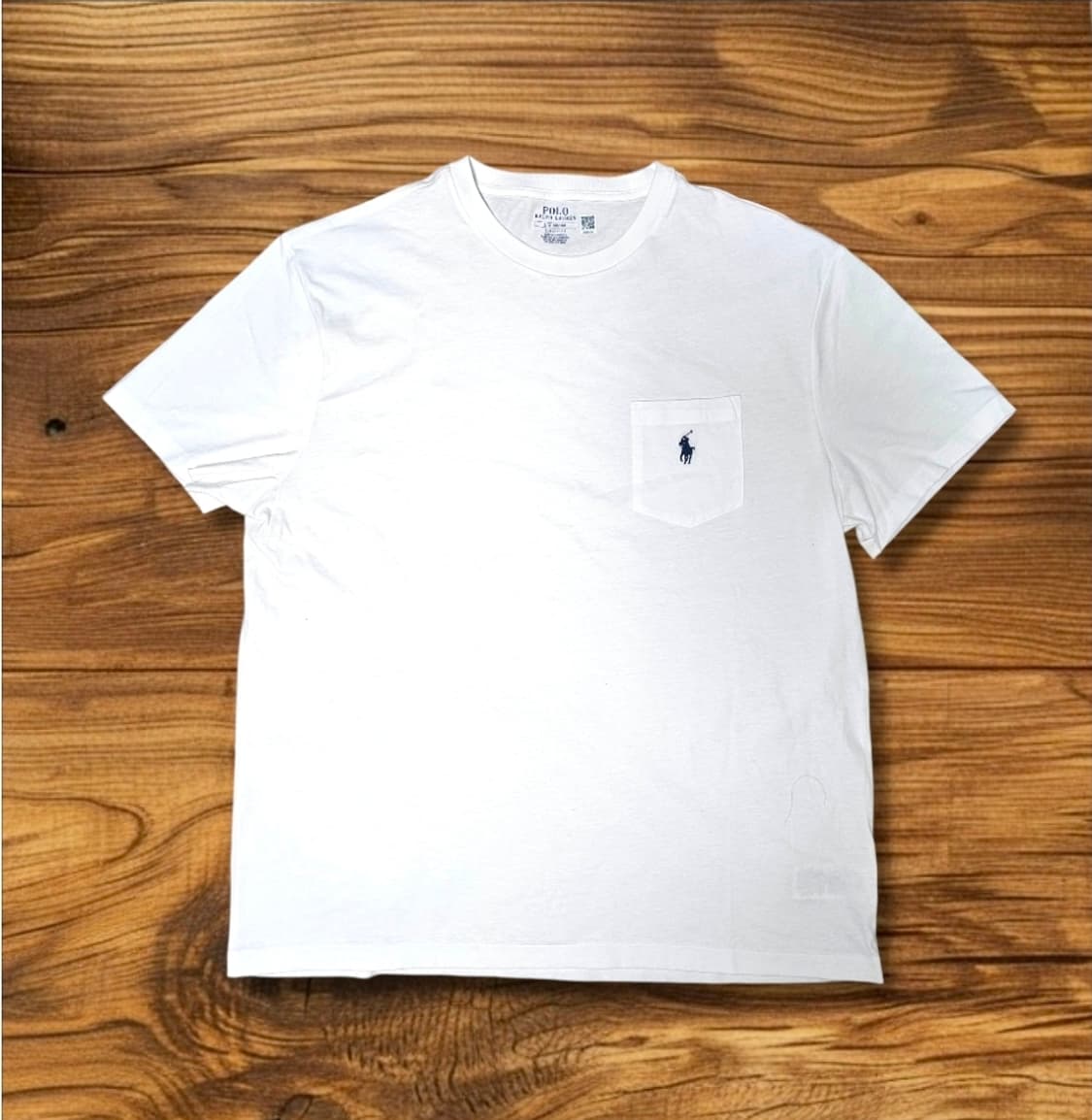 국내판 새제품L(정가9.5만) 폴로 크루넥 포켓티 반팔 티셔츠 화이트 상품이미지1