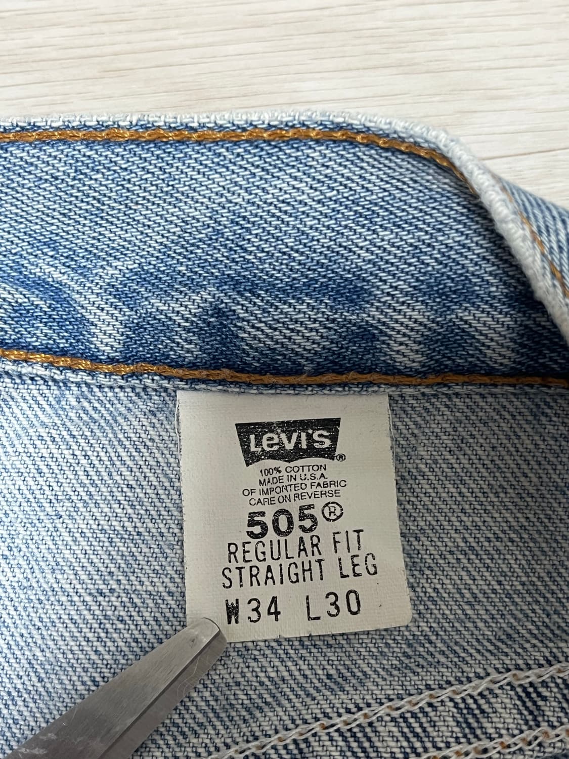 90s 리바이스 505 연청 made in usa 상품이미지3