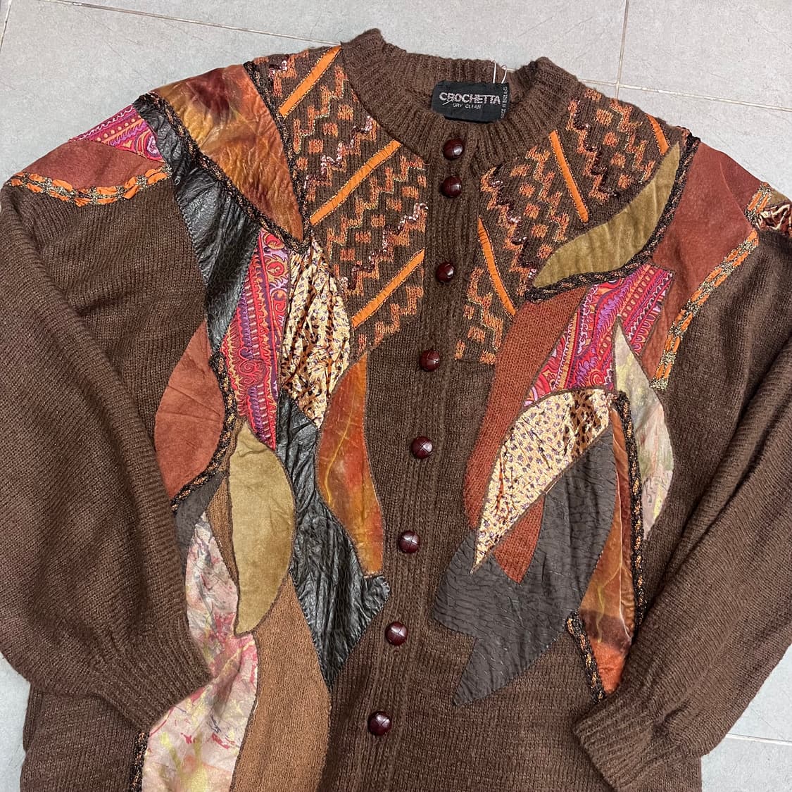 잉글랜드 아방가르드 패치워크 가디건 상품이미지3