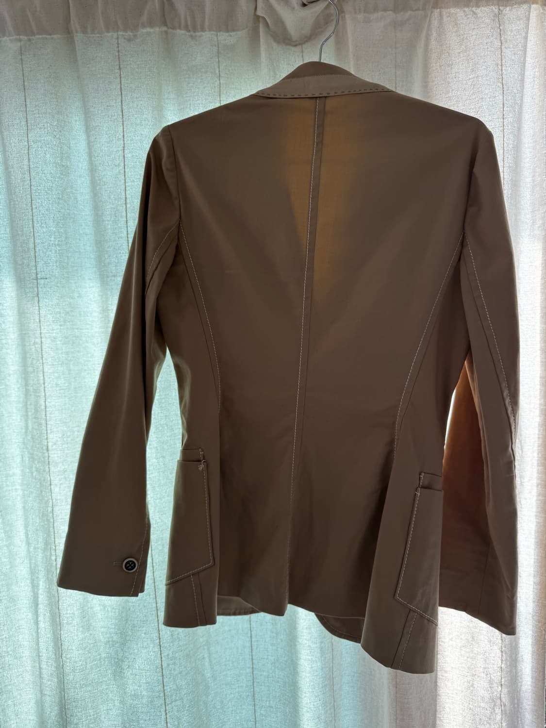 프라다 여성 자켓 40사이즈 s 베이지 자켓 베이지 블레이저 상품이미지2