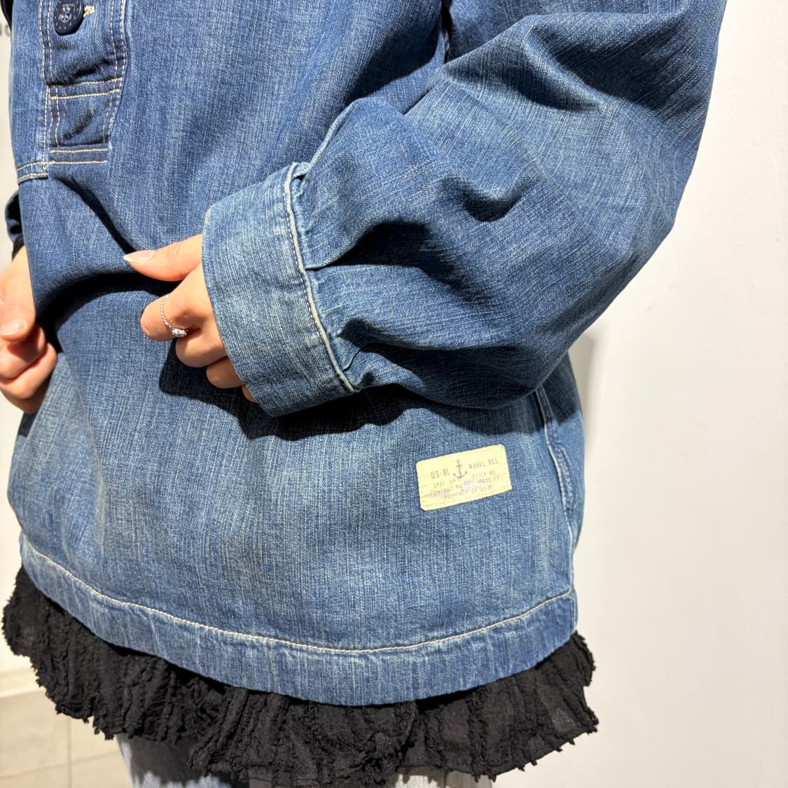 폴로 데님 후드 아노락 풀오버 상품이미지2