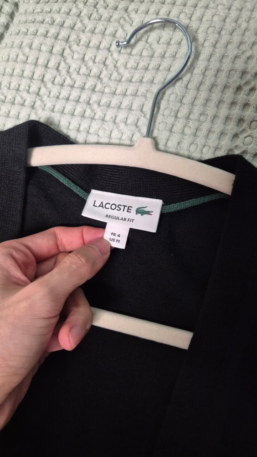 라코스테 메리노 가디건 블랙 M 상품이미지2