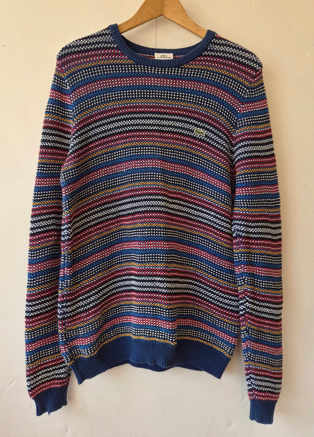 라코스테 남성 멀티컬러 코튼라운드니트
 상품이미지1