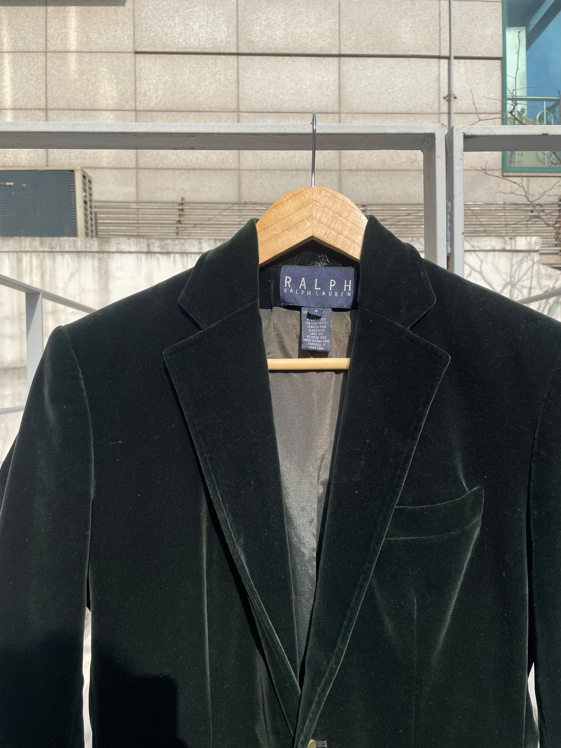 랄프로렌 벨벳 테일러드 블레이저 (다크그린) 상품이미지2