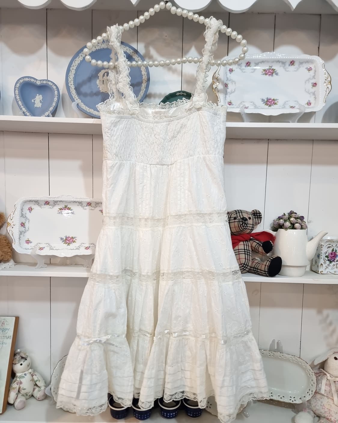 LIZ LISA(리즈리사)원피스 화이트 코튼 펀칭 레이스 캉캉 원피스 상품이미지10