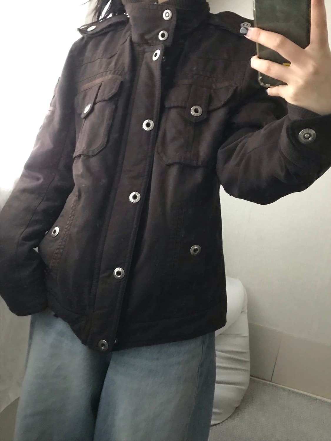 빈티지 브라운 포켓디테일 자켓 상품이미지2