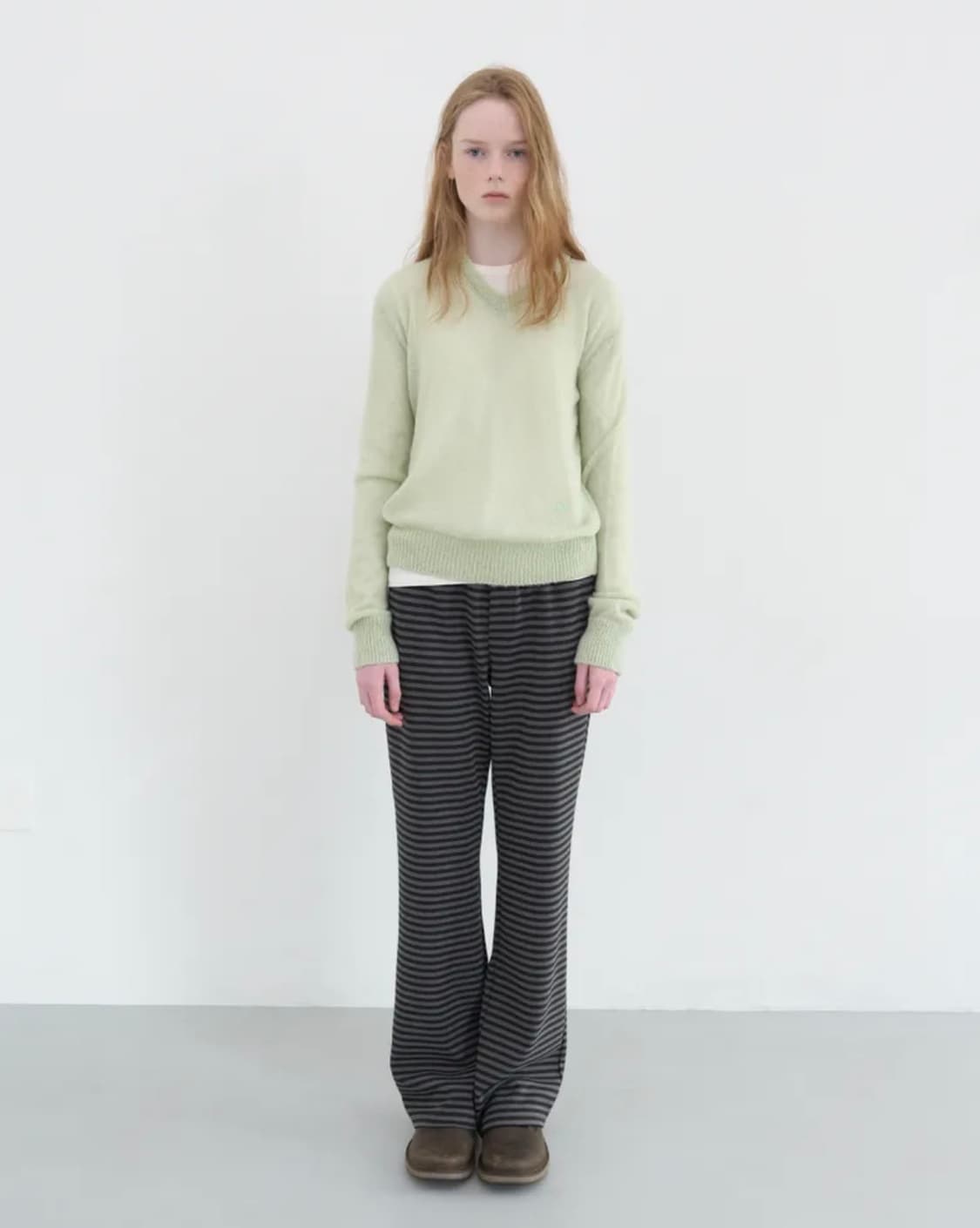 엔조블루스 마일드 스트라이프 밴딩 부츠컷 팬츠 상품이미지1