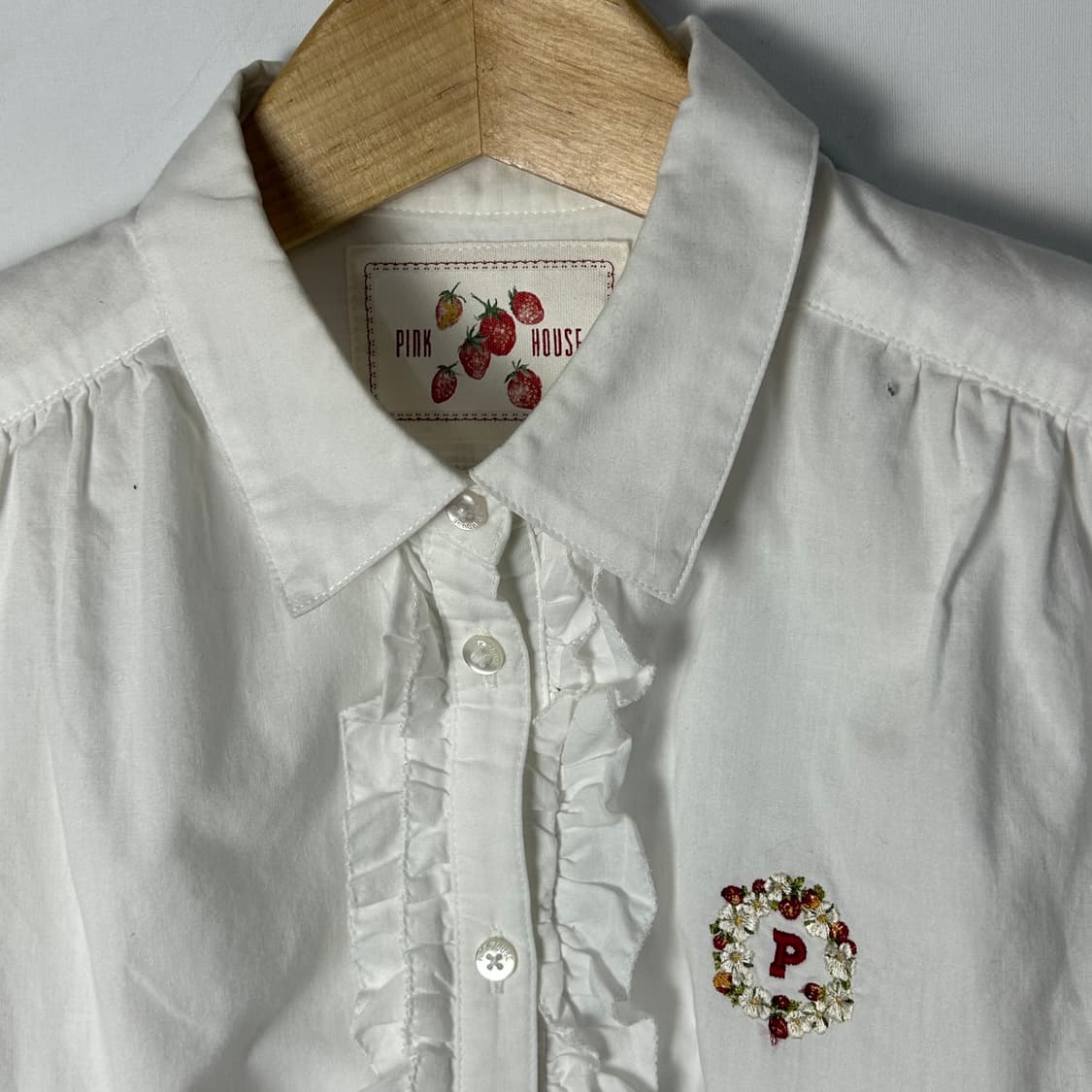 [PINK HOUSE] 핑크하우스 프릴 자수 블라우스 상품이미지5