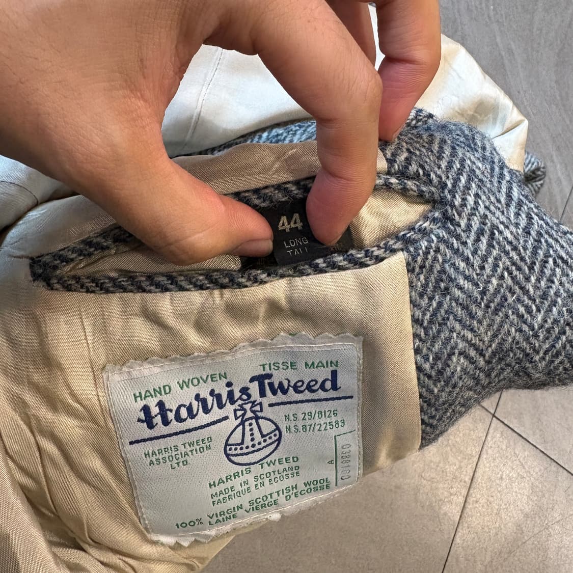 빈티지 해리스트위드 울 자켓 상품이미지7