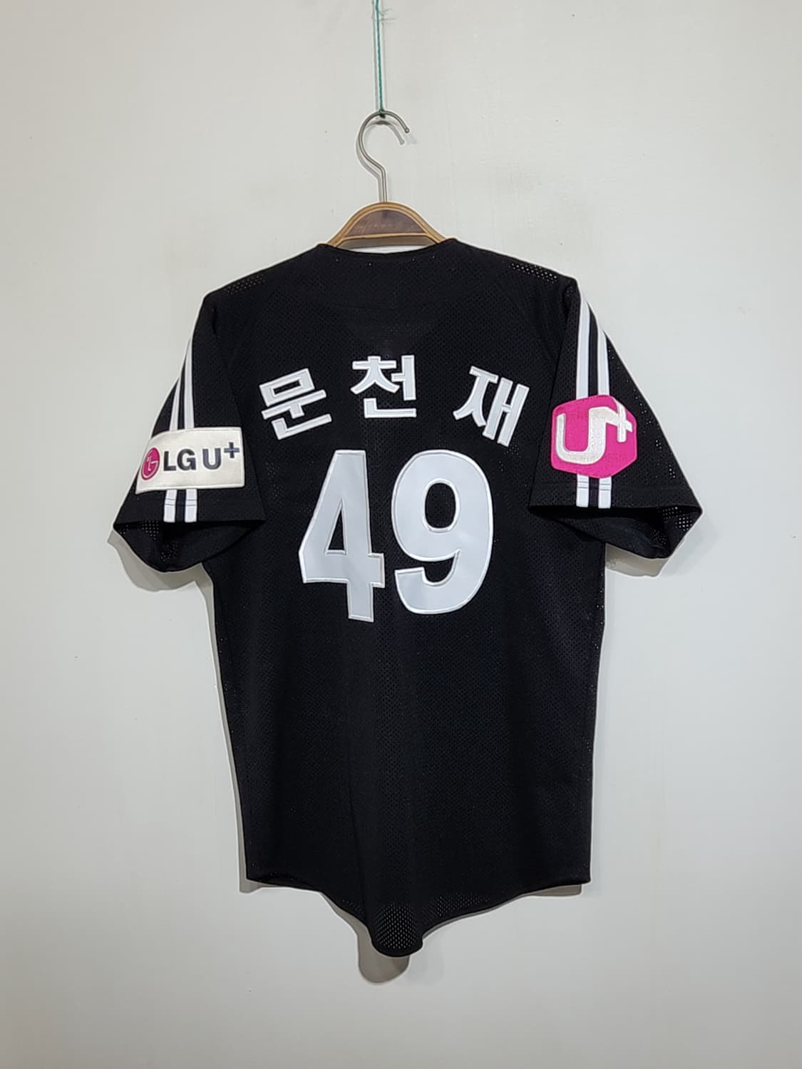 (M) 엘지트윈스 야구져지 반팔 LG 문천재 마킹 유니폼  상품이미지4