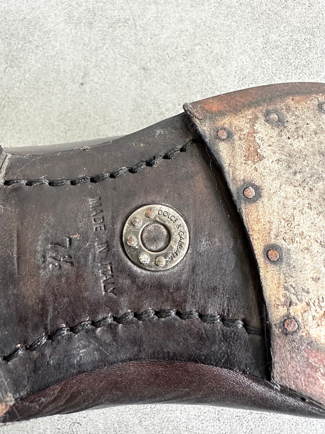 돌체앤가바나 투톤 와이드 스퀘어토 더비슈즈 상품이미지9