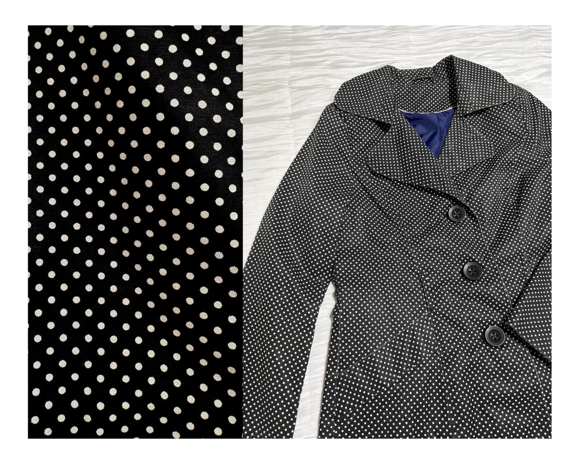 🖤 Vintage Polka Dot Tailored Coat 상품이미지2