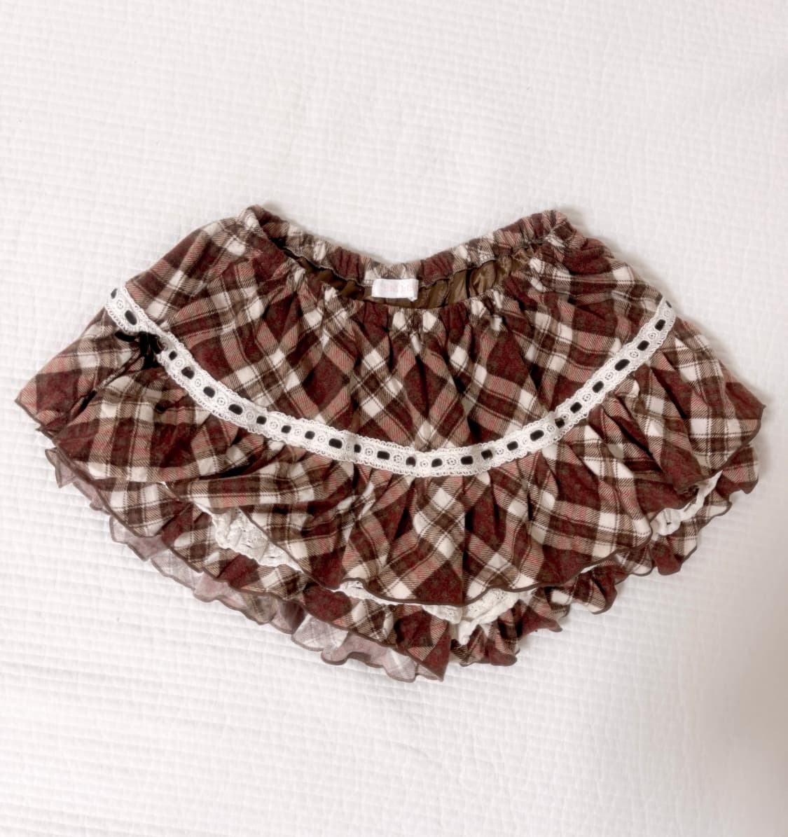 대대장!!) 리즈리사 체크 레이스 리본 큐롯 히메카지 라떼갸루 히메갸루 상품이미지1