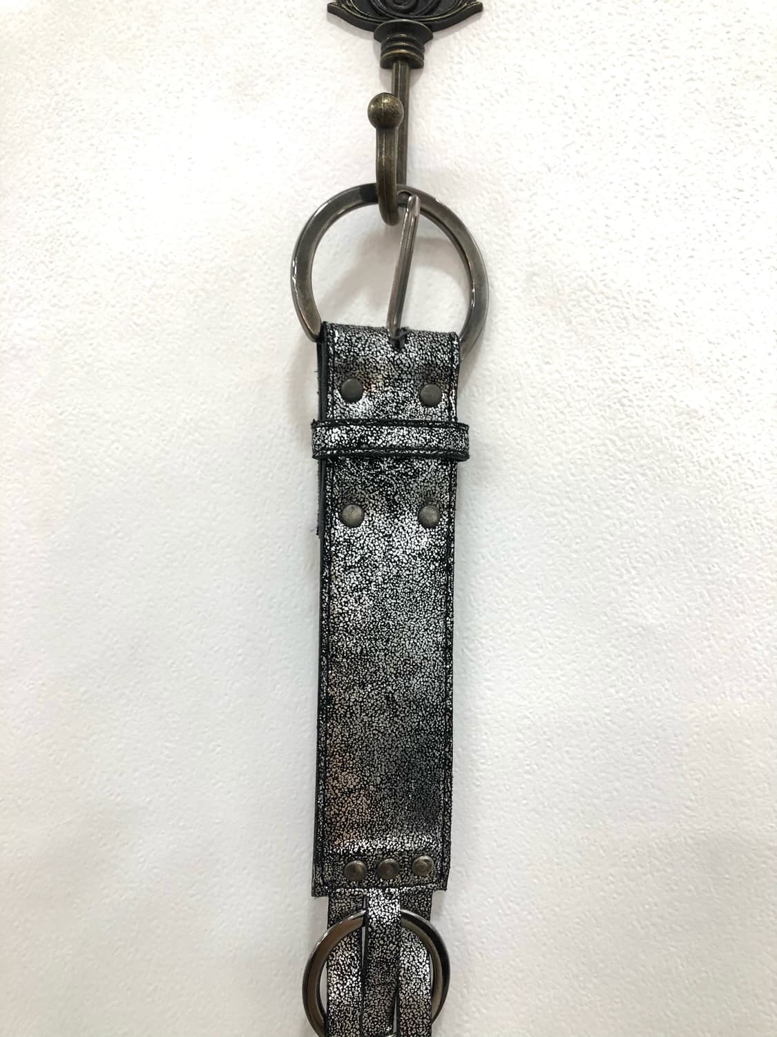 metal ring chain detail belt  상품이미지4