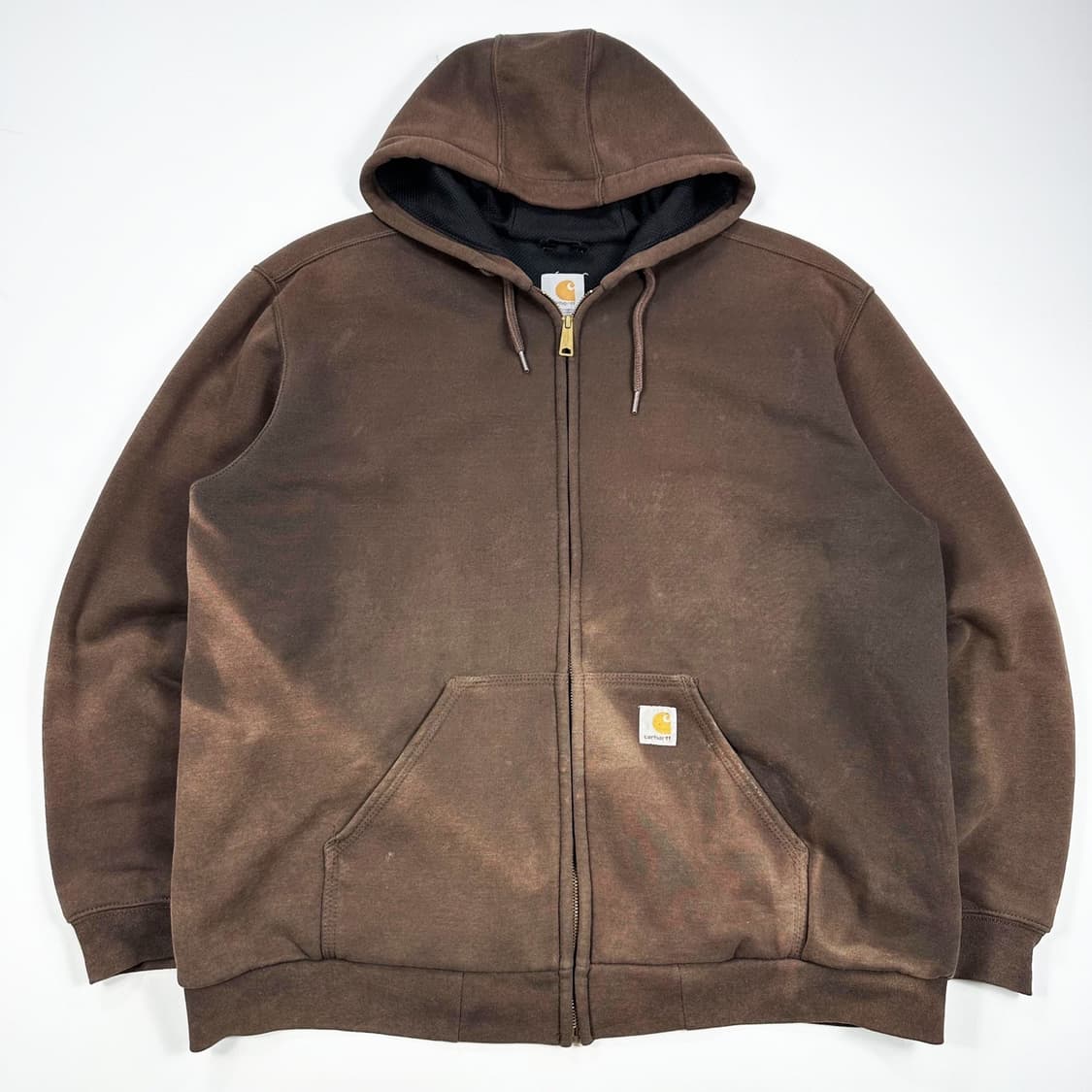 칼하트 써멀 브라운 타이다이 후드집업 (실측 XXL) 상품이미지2