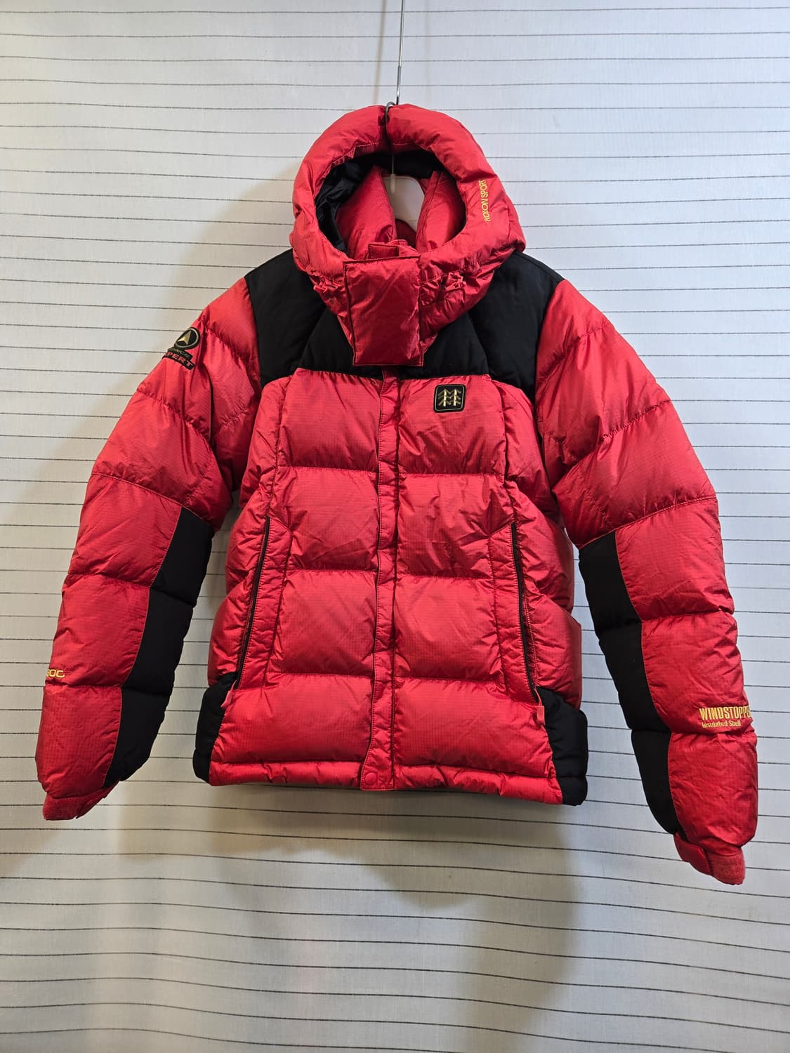 코오롱스포츠 윈드스타퍼 구스다운 패딩 레드 상품이미지1