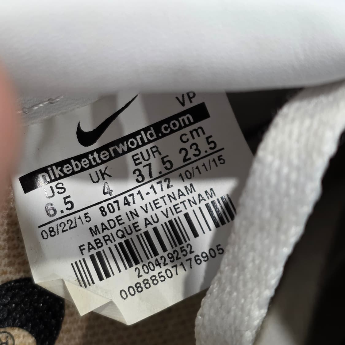 8w-25:나이키 클래식 코르테즈 레더 화이트 블랙 235mm 상품이미지10