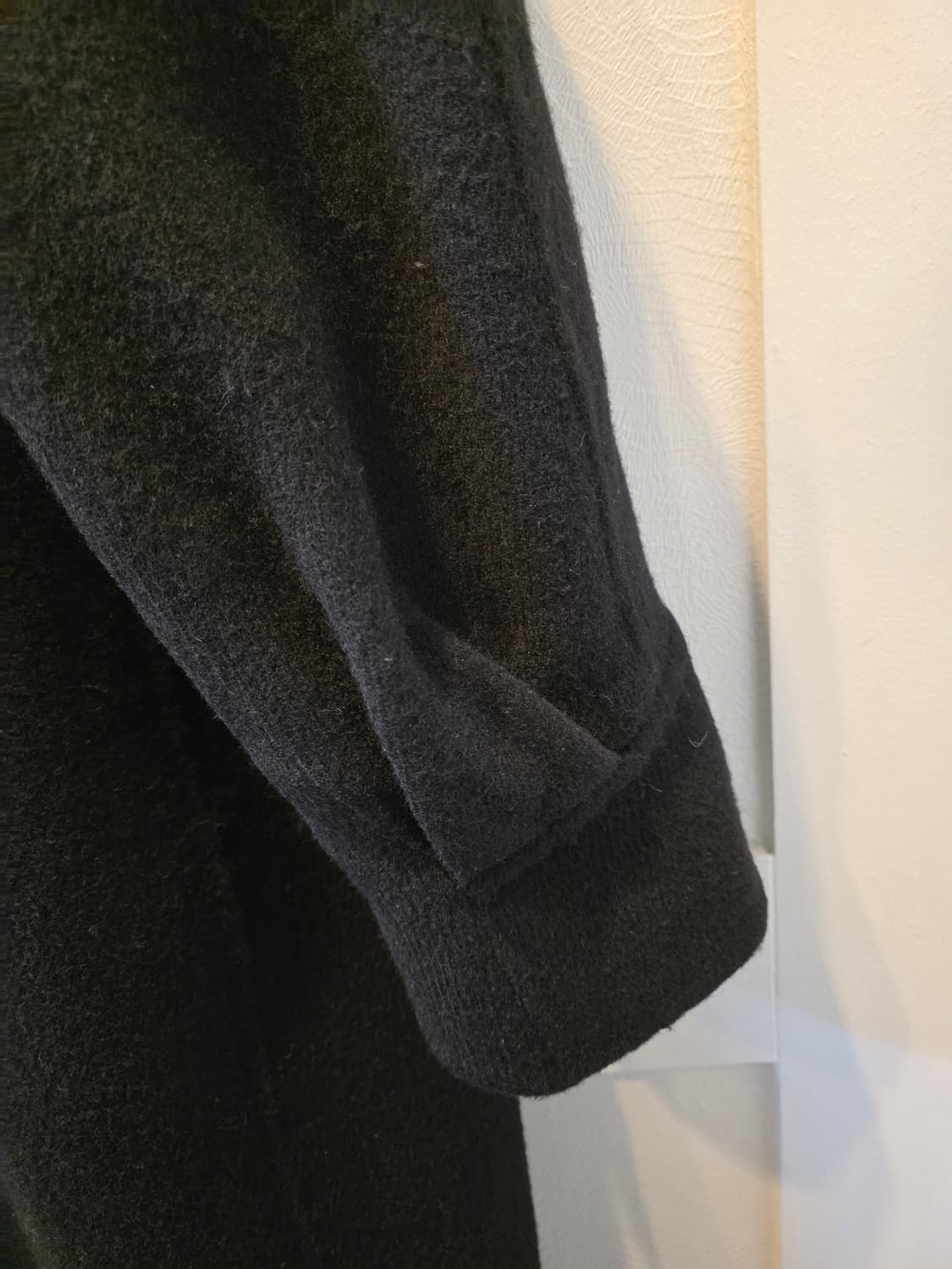 DEWL 알파카 블랙 모직 싱글코트 상품이미지6